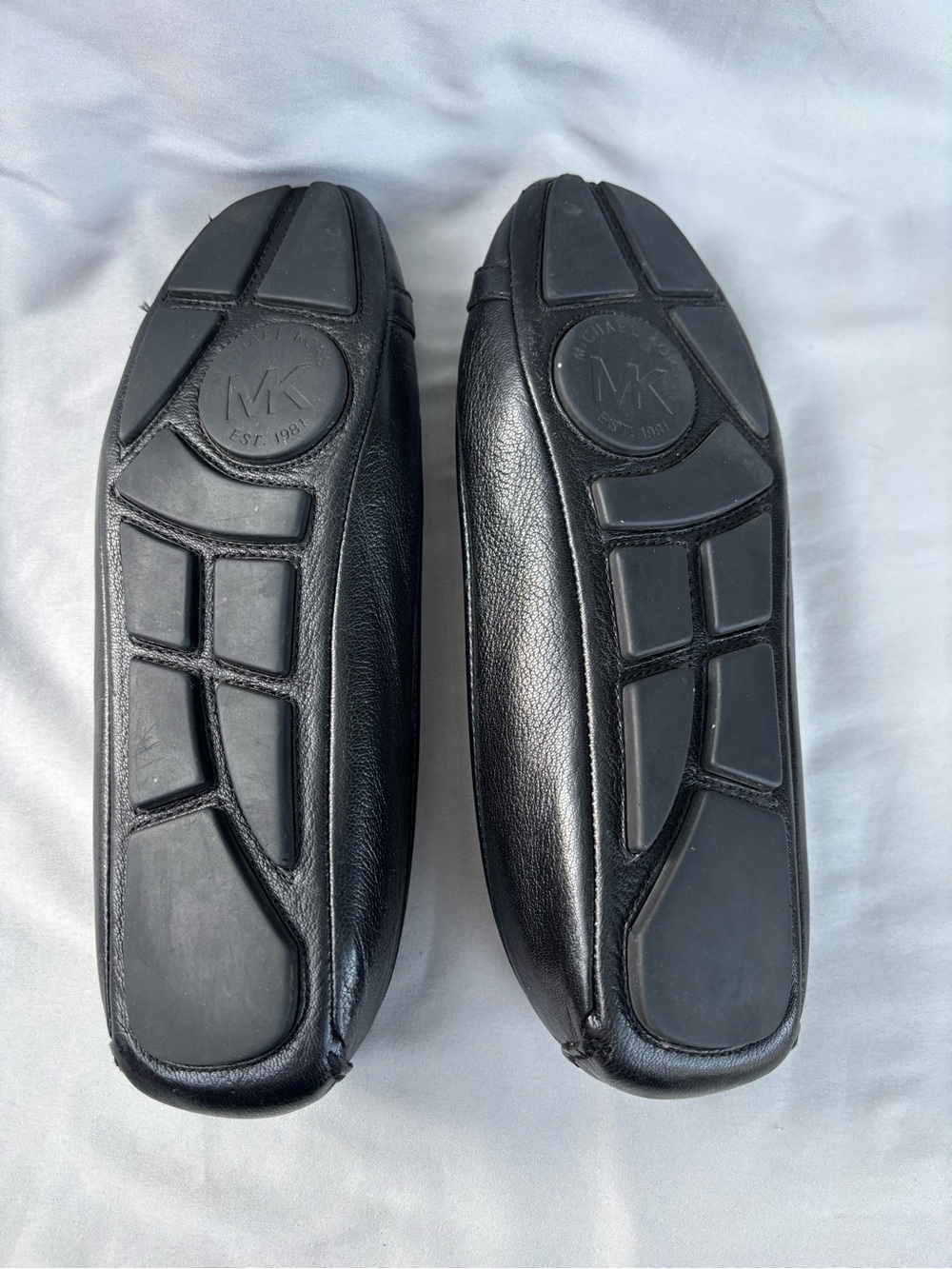 Michael Kors Black Leather MK Medallion Ballet Flats Size 11 - Picture 6 of 6